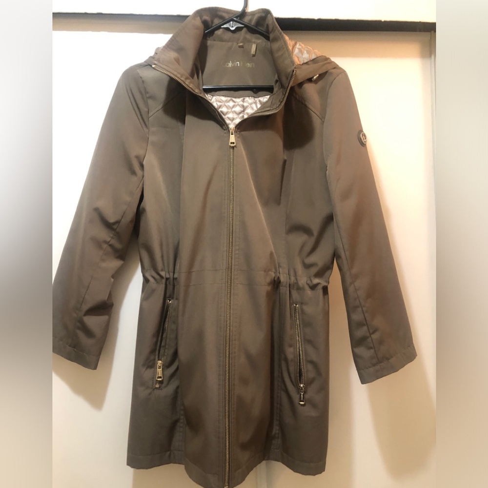 Calvin Klein fall jacket with detachable hood